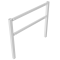 Stationary access barriers | for bolting on site | with top and quarter-bent bar | hot-dip galvanized | total width: 1500 mm